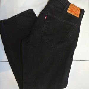 Men's 501 Button Fly Black Jeans